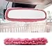 Ongfuwu Car Rearview Mirror Cover Elastic Plush Car Interior Rear View Mirror Protector Automotive Rearview Mirror Edge Protector Frame Decor Car Accessories for Women Girls Pink - Image 2