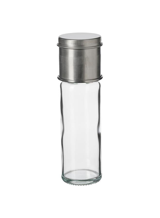 زبون مطحنة بهارات، زجاج شفاف/فولاذ مقاوم للصدأ، 15 سم - Image 1