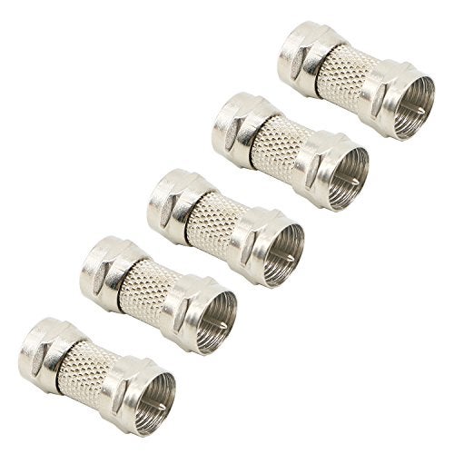 PASOW F Type Male to Male Adapter Cable Extension Coupler for Coax F81 (Male to Male) 3GHz Satellite, Cable TV (5pcs) - Image 1