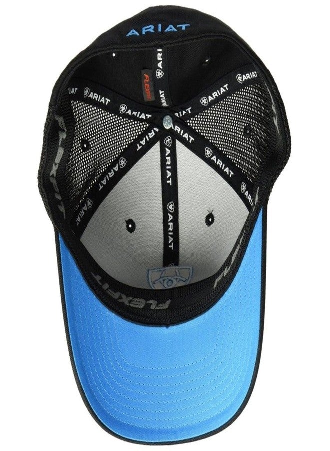 ARIAT Black and Turquoise Mesh Back Cap Black L/XL - Image 2