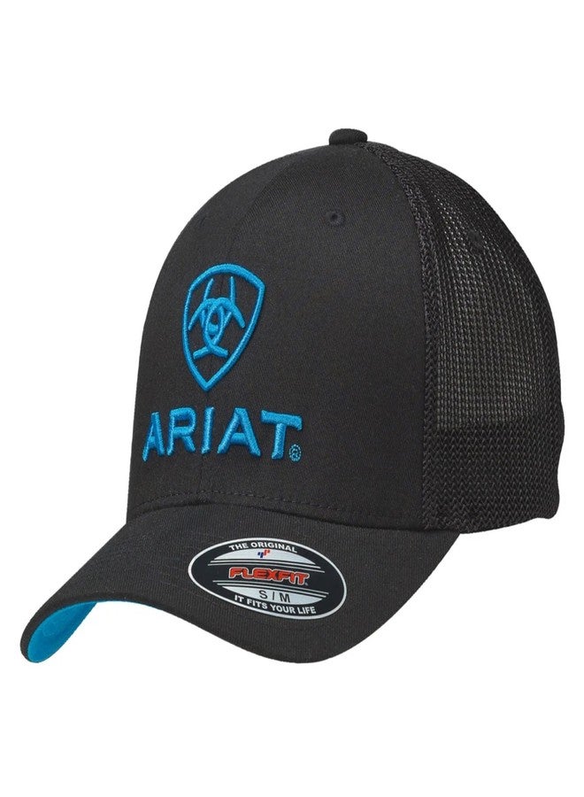 ARIAT Black and Turquoise Mesh Back Cap Black L/XL - Image 1