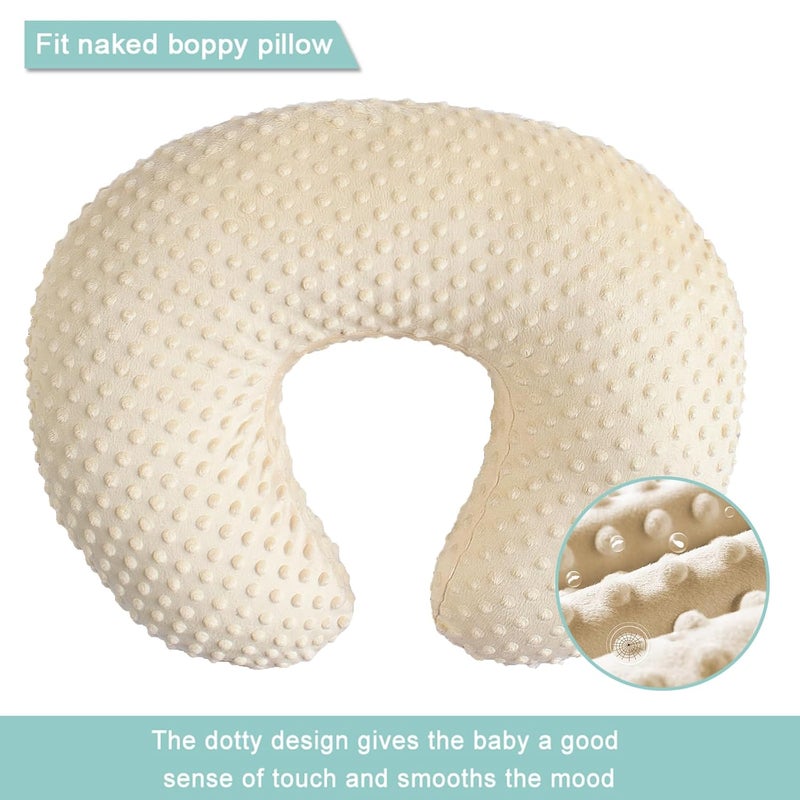Owlowla Nursing Pillow Cover, Breastfeeding Pillow Slipcover Fits Nursing Pillow for Baby Boy Girl(Cream) - Image 2