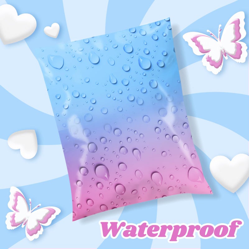 Metronic Cute Poly Mailers 10x13" 20pc Small Shipping Bags, Strong Adhesive Mailers Poly Bags for Small Business, Waterproof Mailing Envelopes for Packing Shipping Clothes Gifts, Gradient BluePink - Image 4