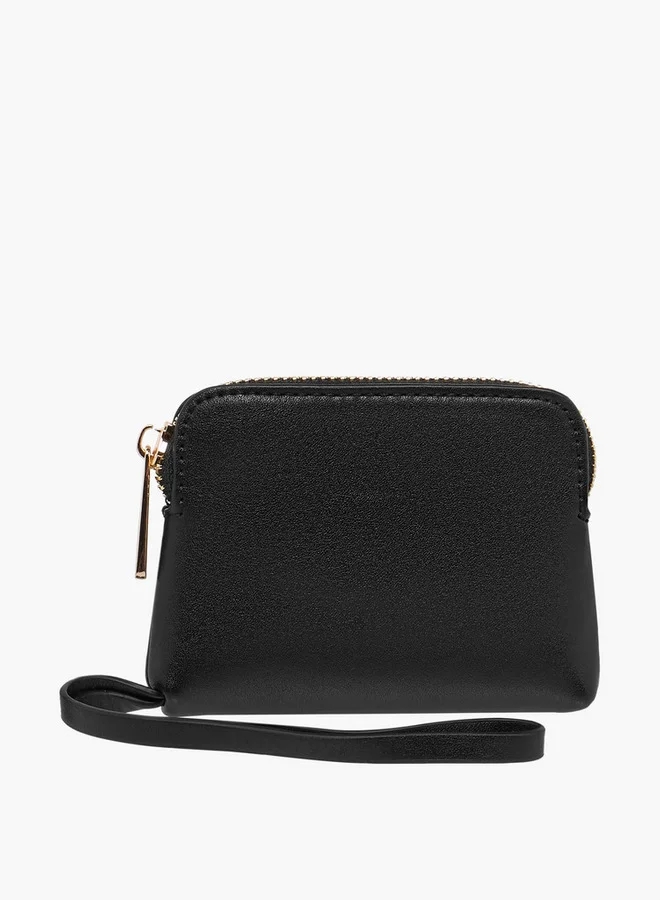 Flora Bella By Shoexpress BLACK Solid Tote Bag with Detachable Strap and Pouch  | Best Price UAE