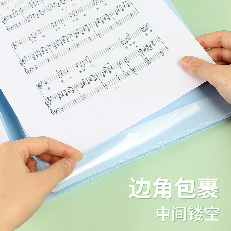 Six-Page Music Score Folder, Non-Reflective, Customizable A4 Piano Sheet Music Folder With Transparent Inserts For Storing Music Scores - Image 5