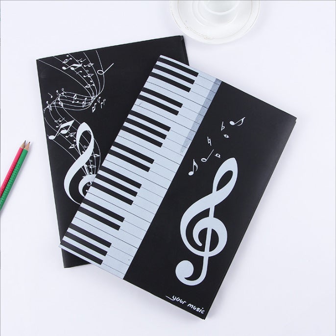 Six-Page Music Score Folder, Non-Reflective, Customizable A4 Piano Sheet Music Folder With Transparent Inserts For Storing Music Scores - Image 1