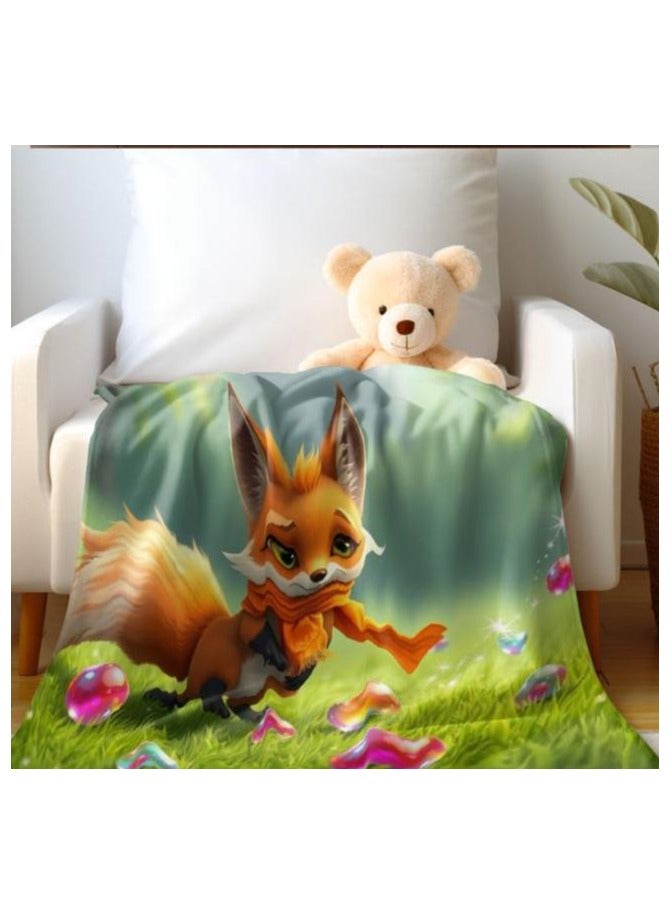 عام بطانية رقيقة من الفانيلا الكرتونية للأطفال أو الطلاب (دافئة ومريحة ومناسبة للنوم والألعاب) 100 سم * 150 سم - 1025 - Image 5