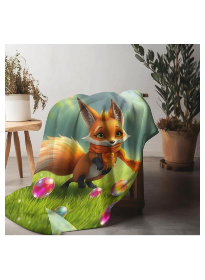 عام بطانية رقيقة من الفانيلا الكرتونية للأطفال أو الطلاب (دافئة ومريحة ومناسبة للنوم والألعاب) 100 سم * 150 سم - 1025 - Image 1