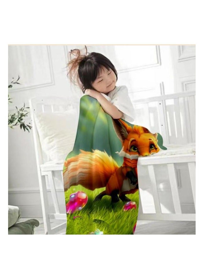 عام بطانية رقيقة من الفانيلا الكرتونية للأطفال أو الطلاب (دافئة ومريحة ومناسبة للنوم والألعاب) 100 سم * 150 سم - 1025 - Image 3