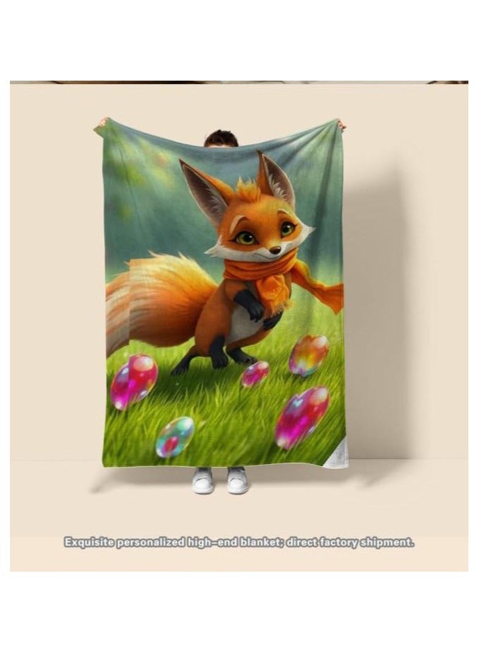 عام بطانية رقيقة من الفانيلا الكرتونية للأطفال أو الطلاب (دافئة ومريحة ومناسبة للنوم والألعاب) 100 سم * 150 سم - 1025 - Image 4