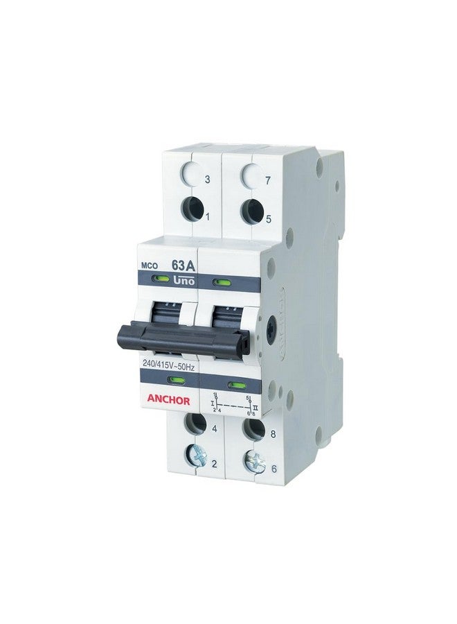 Anchor by Panasonic 98084 UNO Series 63 Ampere Dual Pole Change Over Switch Circuit Breaker Safe Reliable Protection - Image 1
