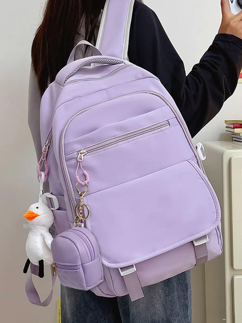 AIBFRID 4Pcs Mini Backpack Keychain,Cute Cosmetic Bag for Women Christmas Gifts for Grandkids,PU Leather Makeup Bag Key Pocket Lipstick Bag Birthday Gifts for 4 5 6 7 8 9 10 11 12 Year Old Girls - Image 4