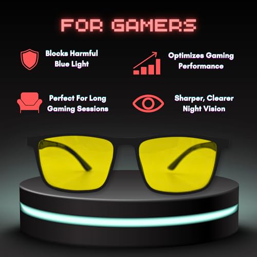 Vast All Day 24 Hour Driving Glasses| UV Protection Sunglasses | Blue Ray Blocking And Gaming Glasses (Black | Yellow) (BLACK YELLOW) - Image 4