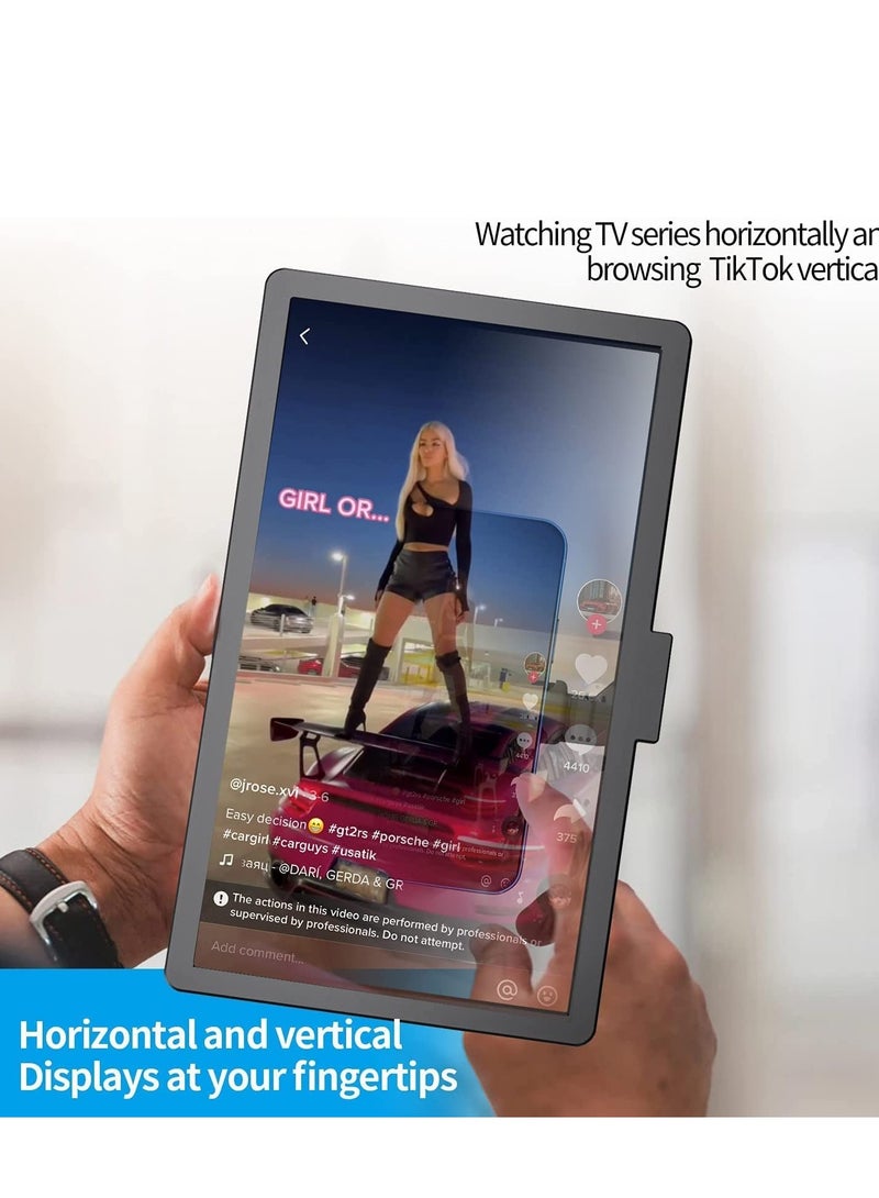 New 12 Curved Smartphone Screen Magnifier, 3D Hand-held for Gaming, Browsing TikTok, and Videos, Foldable Stand Support All Smartphones (Black) - Image 4