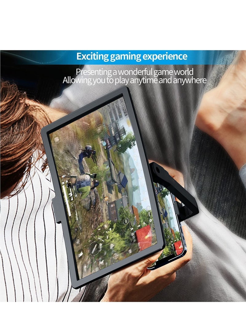 New 12 Curved Smartphone Screen Magnifier, 3D Hand-held for Gaming, Browsing TikTok, and Videos, Foldable Stand Support All Smartphones (Black) - Image 2