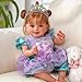 BABESIDE Lifelike Reborn Baby Dolls Dara 18 Inch RealisticNewborn Baby Doll Brown Hair Girl Handmade Real Life Dolls with Clothes and Toy Accessories Gift for Kids Age 3 - Image 2