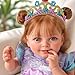 BABESIDE Lifelike Reborn Baby Dolls Dara 18 Inch RealisticNewborn Baby Doll Brown Hair Girl Handmade Real Life Dolls with Clothes and Toy Accessories Gift for Kids Age 3 - Image 4