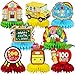 JULMELON 8 PCS 100 Days of School Decorations Honeycomb Centerpiece 6 Inch Diameter Red Green Yellow Blue Includes Honeycomb Centerpieces - Image 2