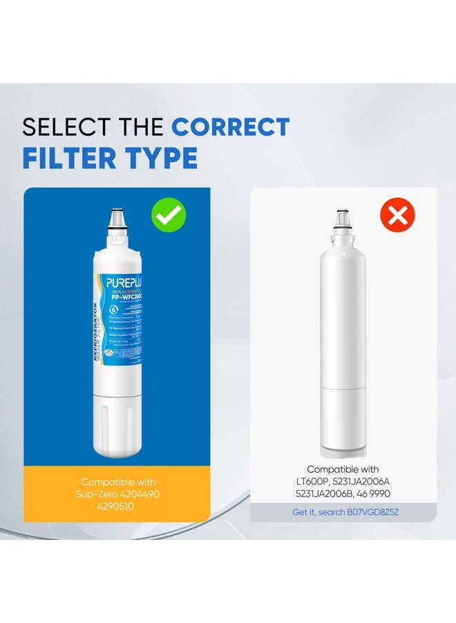 Pure Plus 4204490 Replacement For Sub Zero, Sub-Zero 4204490, 4290510 Refrigerator Water Filter, 2 Pack - Image 2