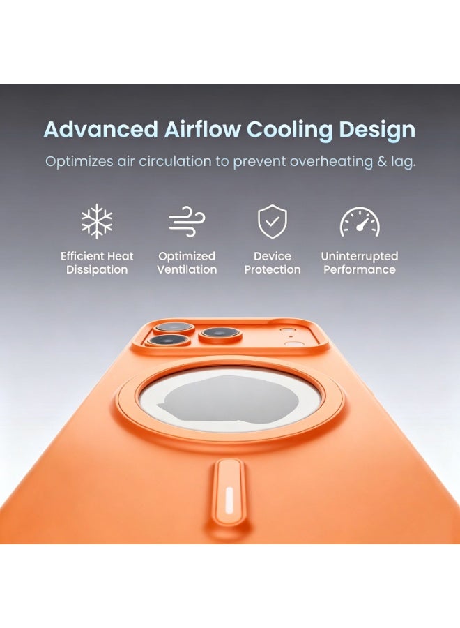 Smart Case ,Smart Case For Iphone 17 Pro Max,Custom Display (Photos/Videos), Touch Control, Mini Games, Notification Alerts & Rechargeable (Orange) - Image 4