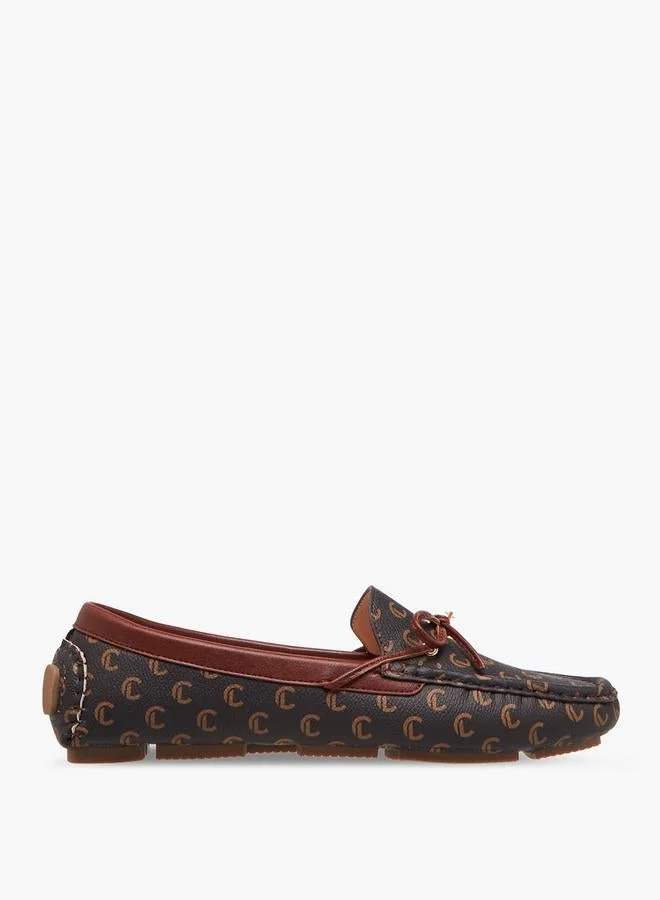 Le Confort Women Monogram Print Moccasins