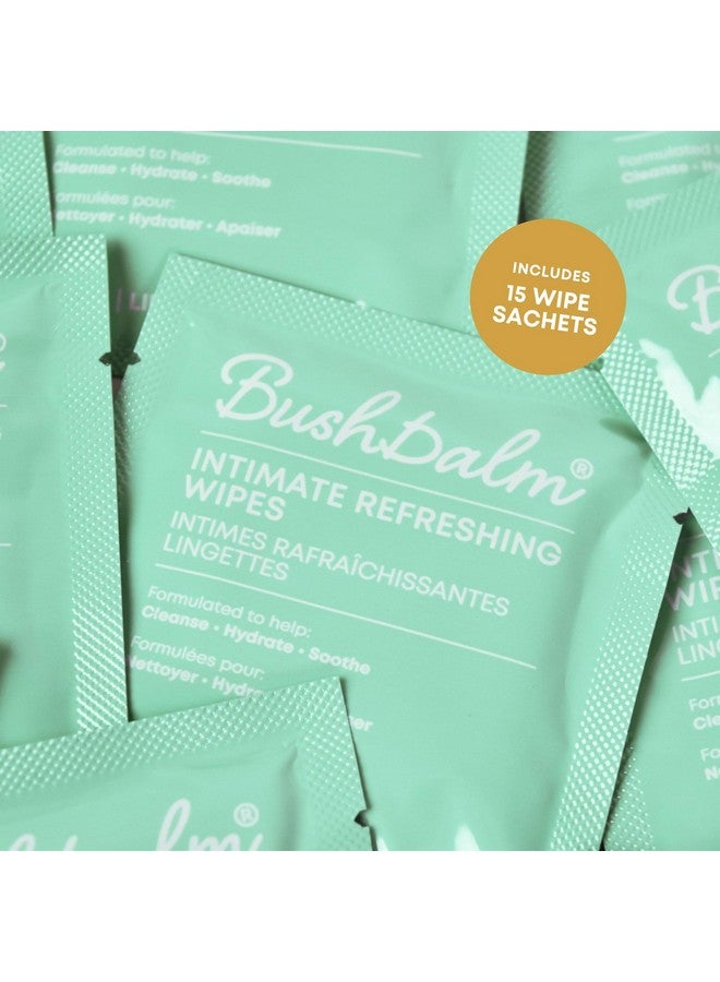 Bushbalm Intimate Refreshing Wipes - Hydrating Wipes for Sensitive Areas with Aloe Vera and Natural Extracts - Flushable and Soothing - 15 Wipes - Image 3