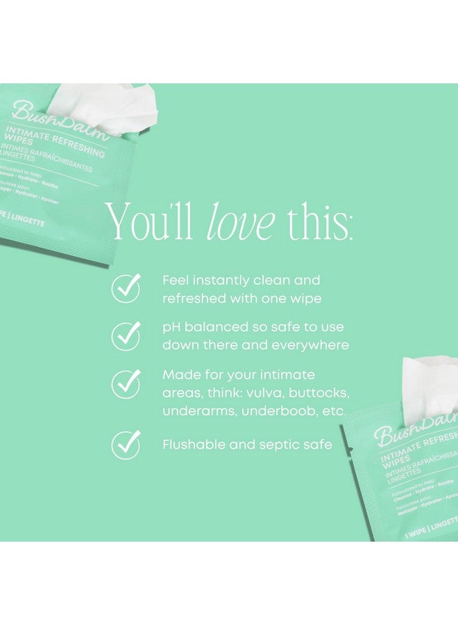 Bushbalm Intimate Refreshing Wipes - Hydrating Wipes for Sensitive Areas with Aloe Vera and Natural Extracts - Flushable and Soothing - 15 Wipes - Image 4