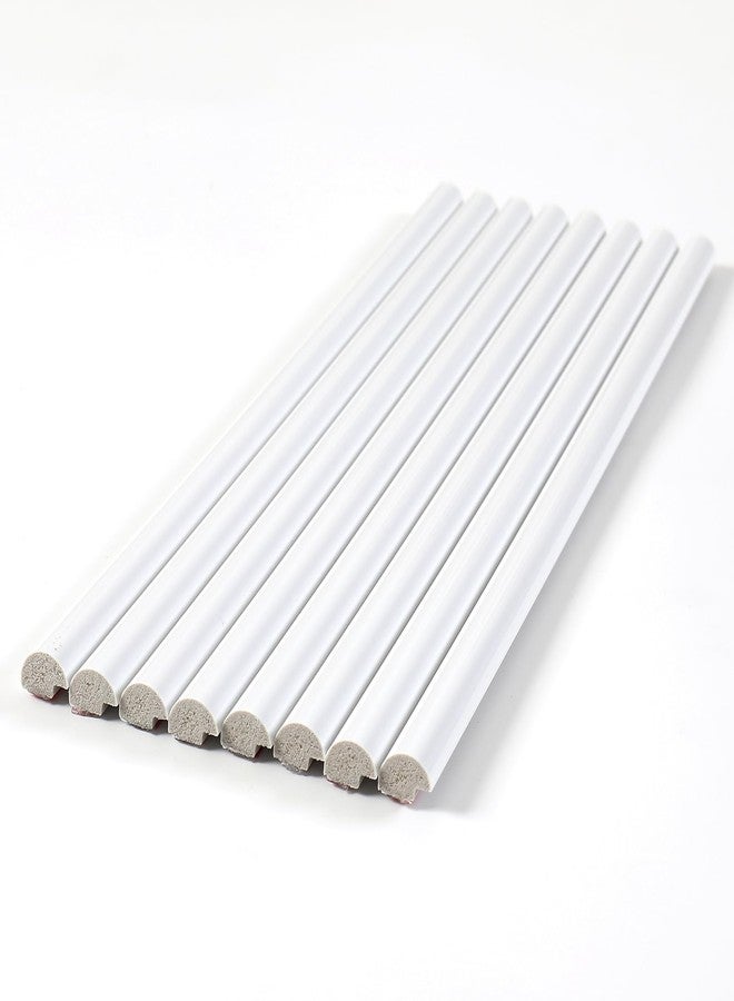 Tilingview 10-Pcs Peel and Stick Tile Edge Trim, 12 Inches Self-Adhesive Tile Edging Decorative Pencil Tile, PVC Molding Tile Trim for Backsplash (White) - Image 3