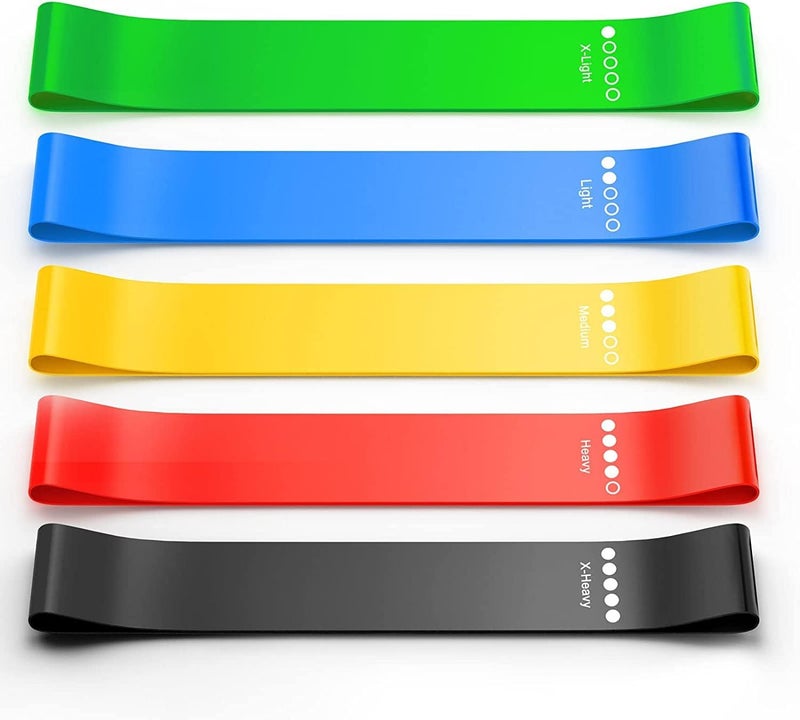 QUPET Resistance Bands for Working Out, Elastic Exercice Loop Bands for Physical Therapy, Yoga Starter Set of Stretch Bands for Booty Legs, Pilates Flexbands - Image 2