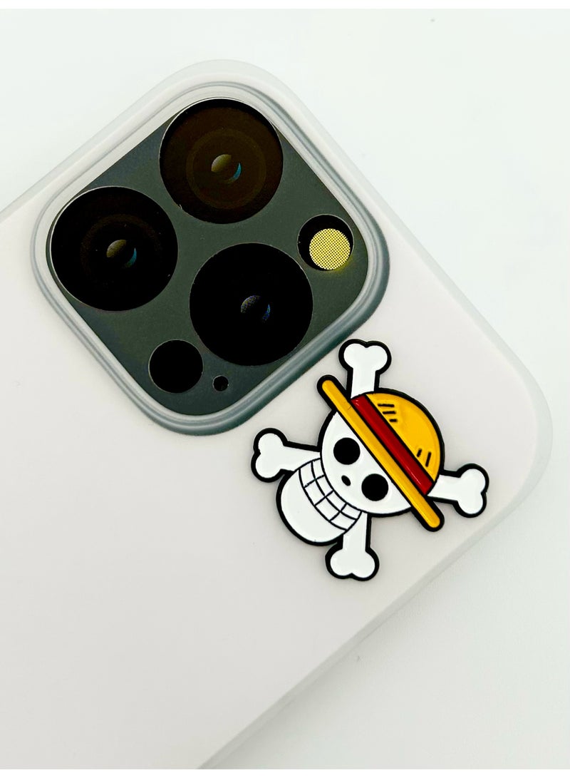 وان بيس 4 قطع من ملصقات معدنية - ملصقات وان بيس - معدن عالي الجودة للهواتف المحمولة وأجهزة الكمبيوتر المحمولة وحقائب الظهر والمزيد - Image 3