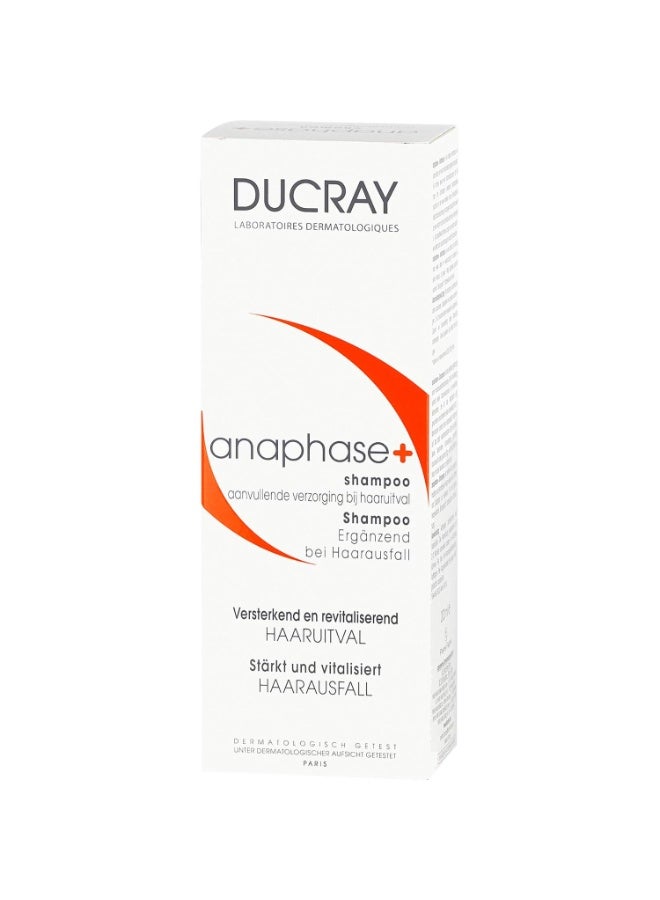 دوكري شامبو دوكري أنافاز بلس (Ducray Anaphase+) المكمّل لعلاج تساقط الشعر (200 مل) | يعزز الحجم والكثافة | شامبو مخصص لمكافحة تساقط الشعر، وتقويته، وعلاج الشعر التالف | منظف عميق لفروة الرأس - Image 1