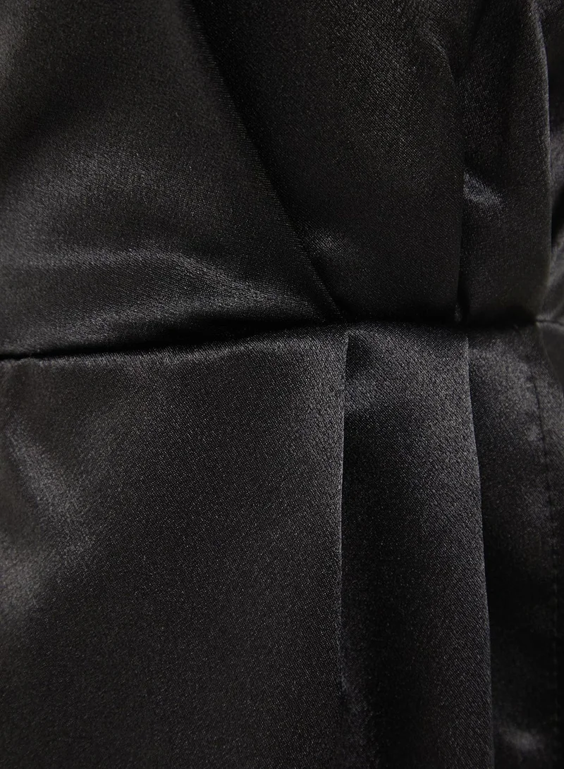 trendyol Plunge Neck Satin Playsuit