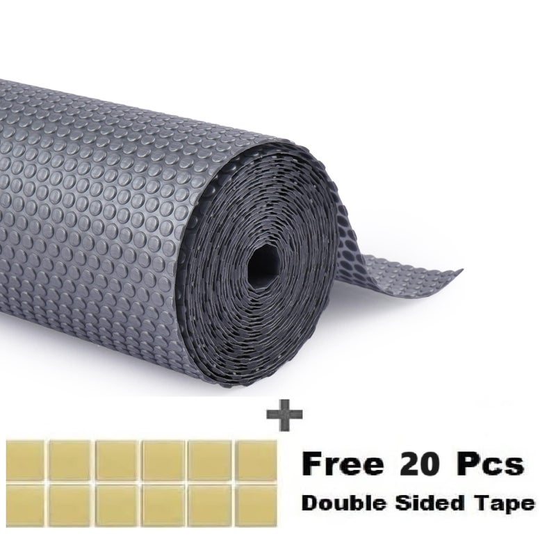 ElastPro Textured Super Strong Anti-Slip EVA Mat -for Fridge; Kitchen; Drawer; Shelf Liner 1 mm Thick (Dark Grey, 5000 mm X 450 mm X 1.0 mm) - Image 2