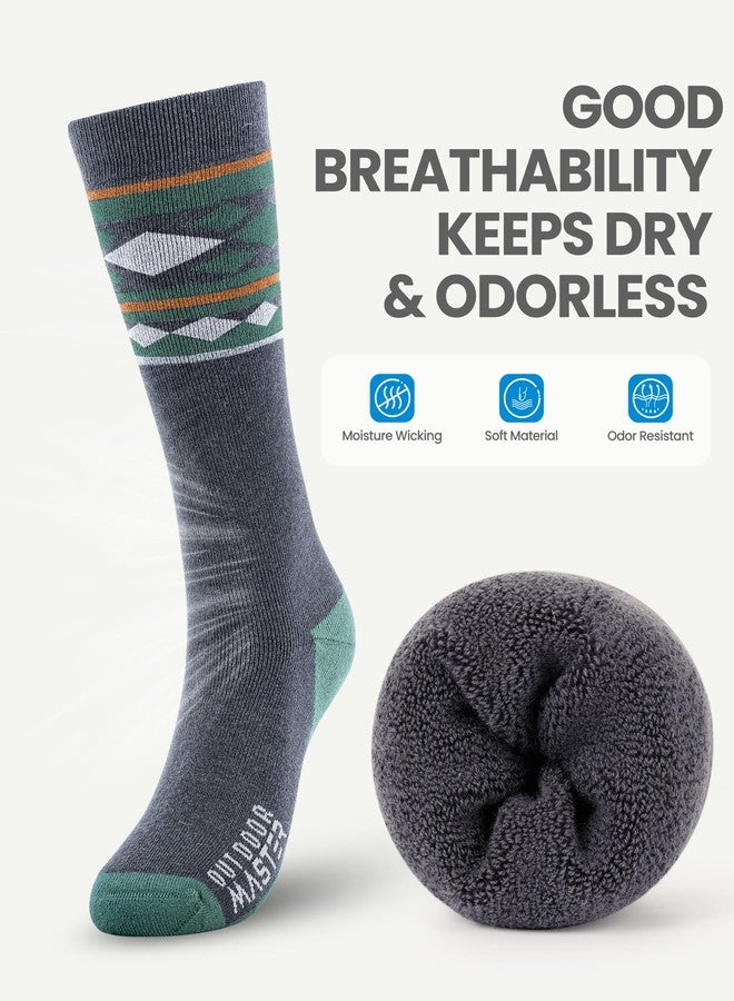 OutdoorMaster Unisex Merino Wool Ski Socks for Men/Women (OTC) Non-Slip Cuff Design,Thermal Socks for Winter, Snowboarding - Image 3