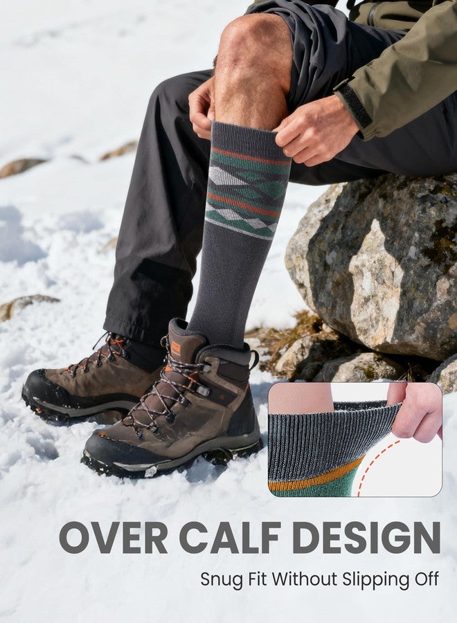 OutdoorMaster Unisex Merino Wool Ski Socks for Men/Women (OTC) Non-Slip Cuff Design,Thermal Socks for Winter, Snowboarding - Image 4