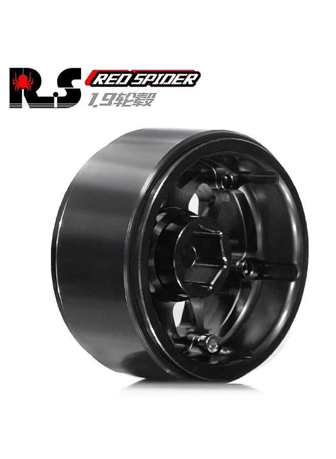 REDSPIDER 1.9 Beadlock Wheels（4pcs） Aluminum 1.9 Wheels 12mm Hex for 1/10 RC Crawler SCX10 Pro TRX4 TRX6 VS4-10 Gen8 1.9 Crawler Wheels (Black) - Image 5
