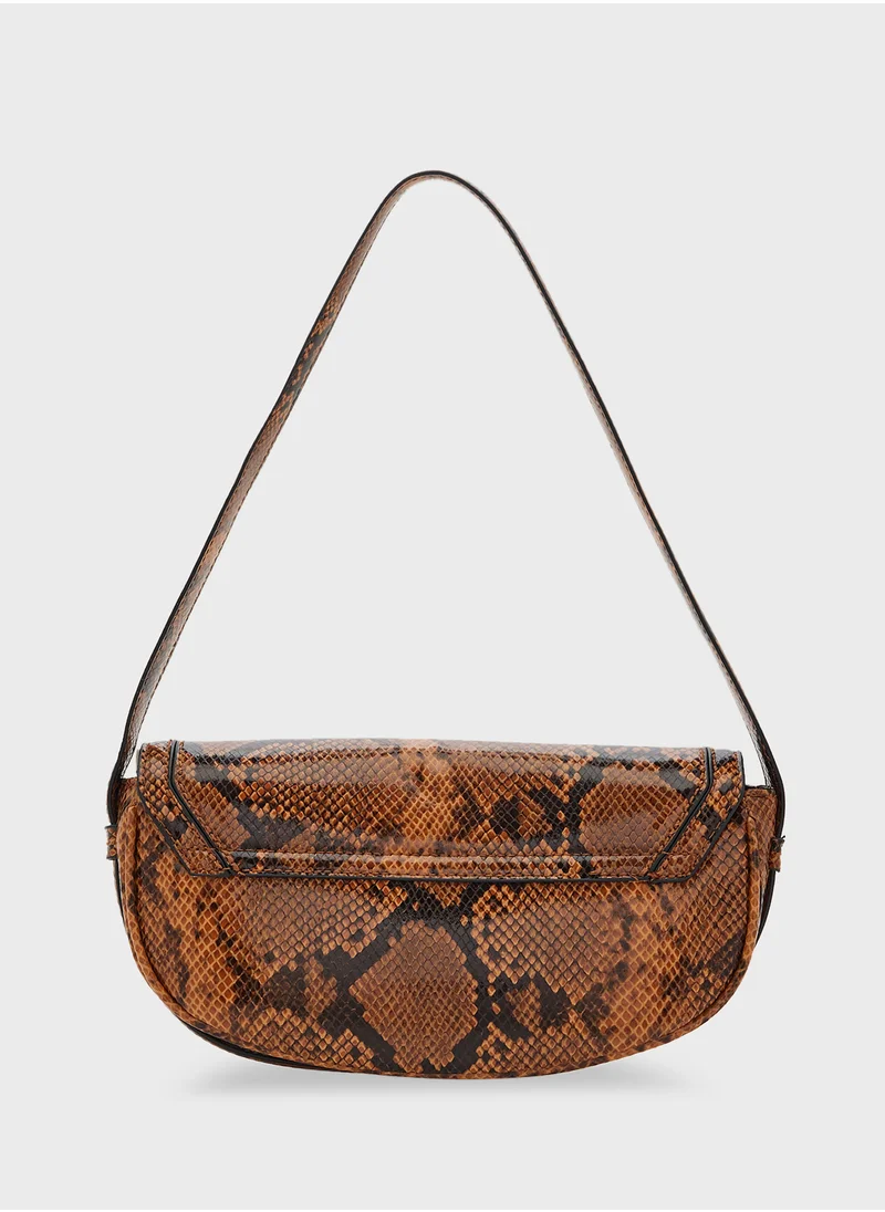 ايلا Snake Print Shoulder Bag