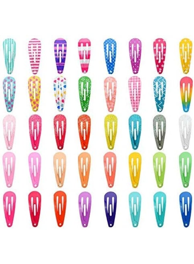 Funtopia Toddler Hair Clips, Funtopia 80 Pcs (1.2 Inch, 3cm) Cute Mini Snap Hair Clips for Baby Girls Kids, Colorful Small Snap Barrettes Metal Barrette for Fine Hair - Image 5