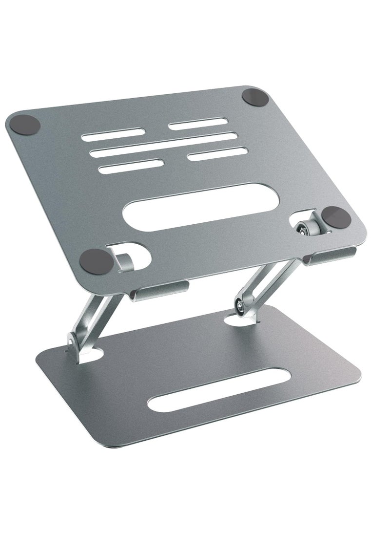 ULK Aluminum Laptop Stand for Desk Computer Ergonomic Adjustable Compatible with MacBook Air Pro Dell HP 10 to 15.6 Inch - Image 1