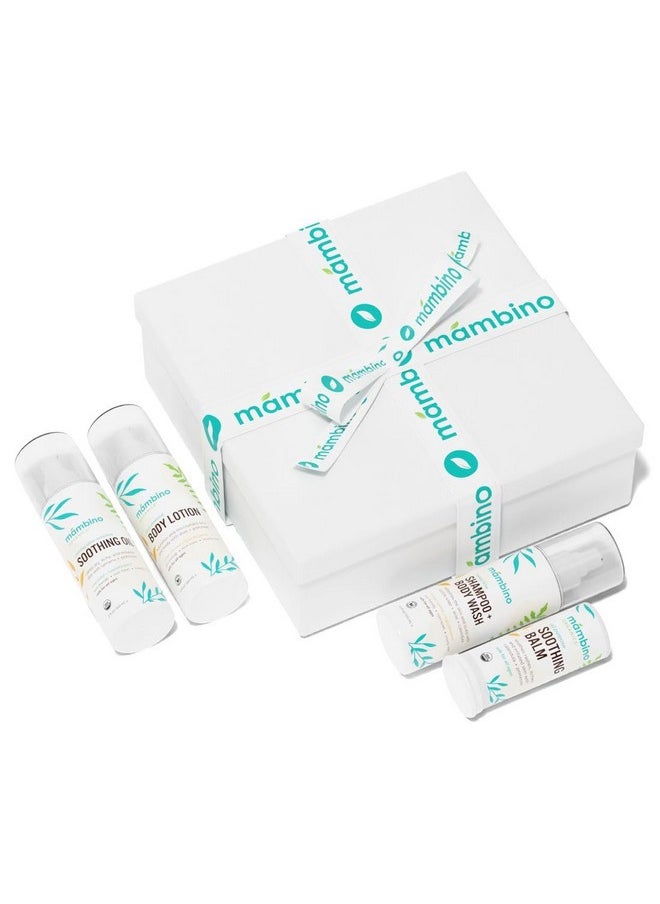 Mambino Organics Baby Arrival Essential Care Gift Set - New & Improved - Cruelty Free, Vegan & Non-Gmo 4Pc Set - Shampoo, Lotion, Soothing Oil & Balm - Best Gift For New Moms & Baby  - Image 2