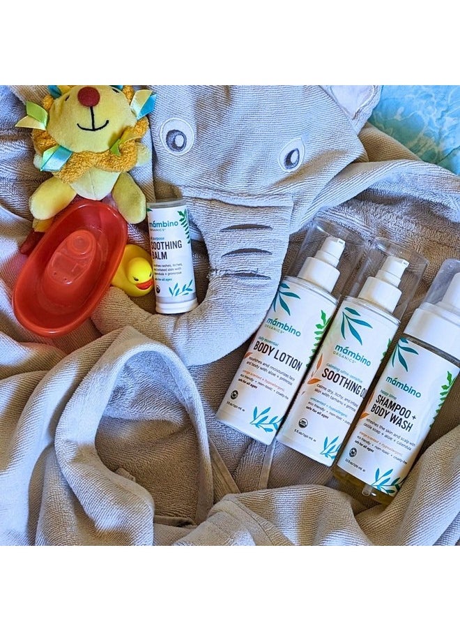 Mambino Organics Baby Arrival Essential Care Gift Set - New & Improved - Cruelty Free, Vegan & Non-Gmo 4Pc Set - Shampoo, Lotion, Soothing Oil & Balm - Best Gift For New Moms & Baby  - Image 4
