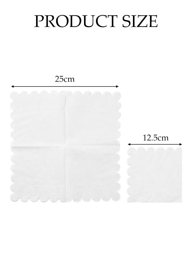 100 Count Paper Towels for Party,2-Ply Disposable Napkins ,Napkin Paper for Weddings,Dinner, Birthday Parties (10x10 Inch) White - Image 2