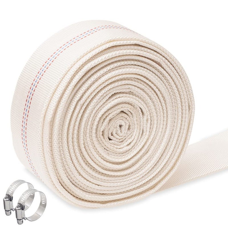 QuQuyi 125 x 62 FT Heavy Duty Swimming Pool Backwash Hose Reinforced LayFlat Discharge Pipe for Water Transfer Pumps General Purpose Use - Image 2