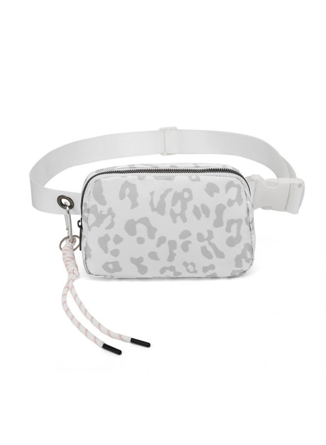 JZS Fanny Belt Bag, Waist Pack Crossbody Bags Bum Bag with Adjustable Strap for Running Hiking Travel Workout for Women(White) - Image 1