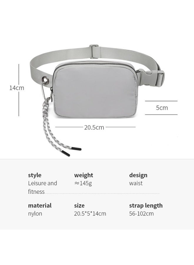 JZS Fanny Belt Bag, Waist Pack Crossbody Bags Bum Bag with Adjustable Strap for Running Hiking Travel Workout for Women(White) - Image 2