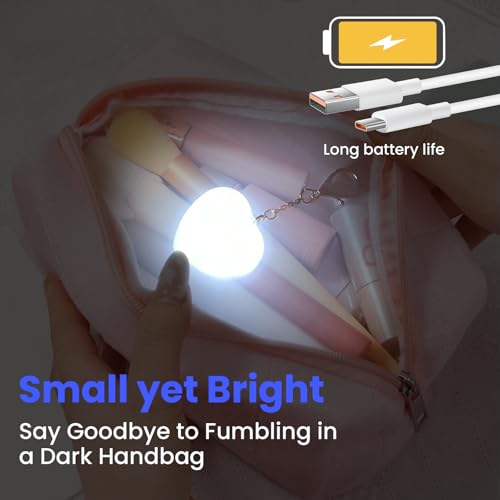 BELNISTORA Purse Light, Handbag Light for Purse Accessories Must Haves, Heart Shaped Purse Lamp with Automatic Sensor, Best Gifts for Women, Girls, Friends - Image 4