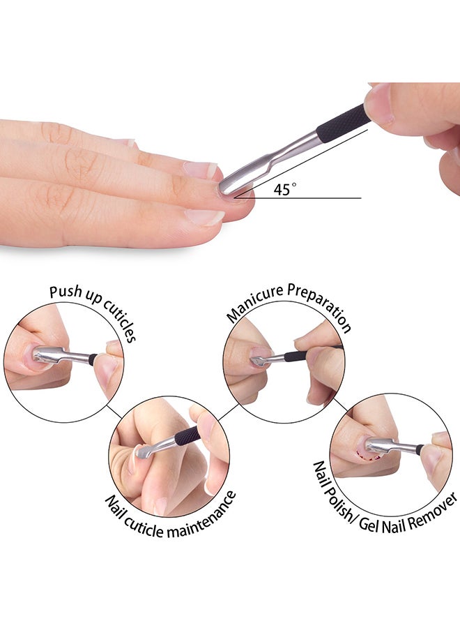 CYTHERIA Cuticle Trimmer With Cuticle Pusher Black - Image 4