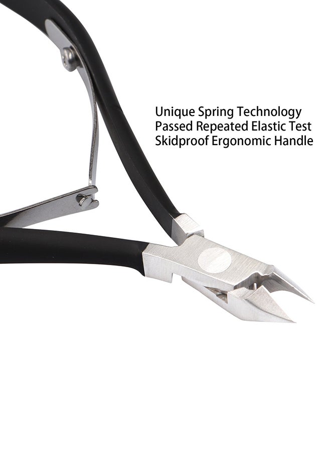 CYTHERIA Cuticle Trimmer With Cuticle Pusher Black - Image 3