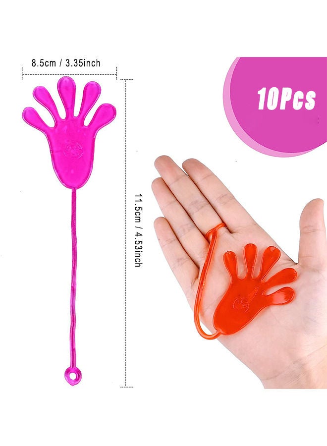 الأيدي اللزجة ، 10 قطع أصابع لزجة ، مجموعات الحفلات للأطفال ، ألعاب ممتعة ، تفضل الحفلات ، اليدين اللزج الممتدة ، تفضل الحفلات ، حفلات أعياد الميلاد ، ألعاب للأطفال الحسية - Image 2