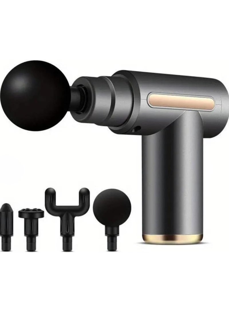 Generic Mini Massage Gun Percussion Deep Tissues Muscle Massager Gun With 6 Speeds Massage Device Super Quiet Portable Electric Handheld Body Massager For Back Neck Pain Relief, Grey  - Image 1